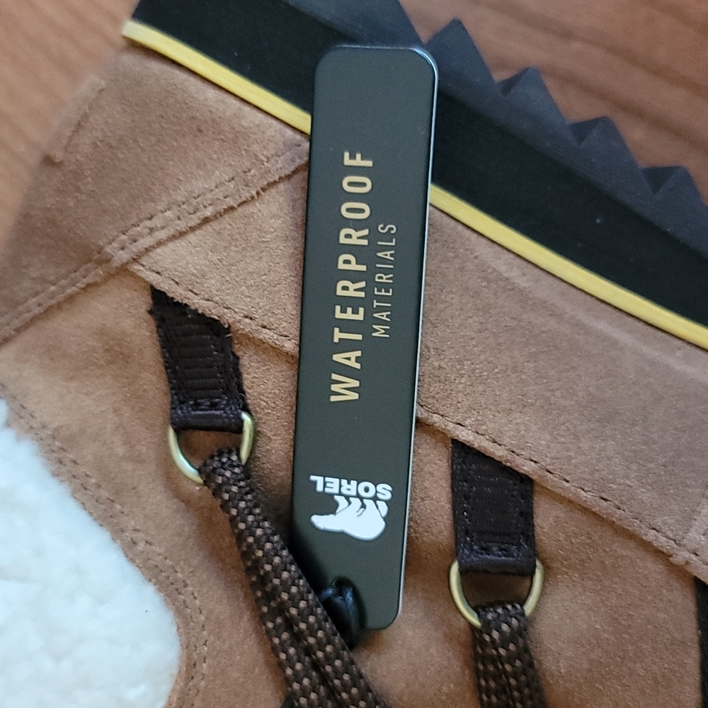 SOREL Harlow™ Waterproof Faux Shearling Lined Leather Chelsea Bootie Size 5.5 - Picture 8 of 11